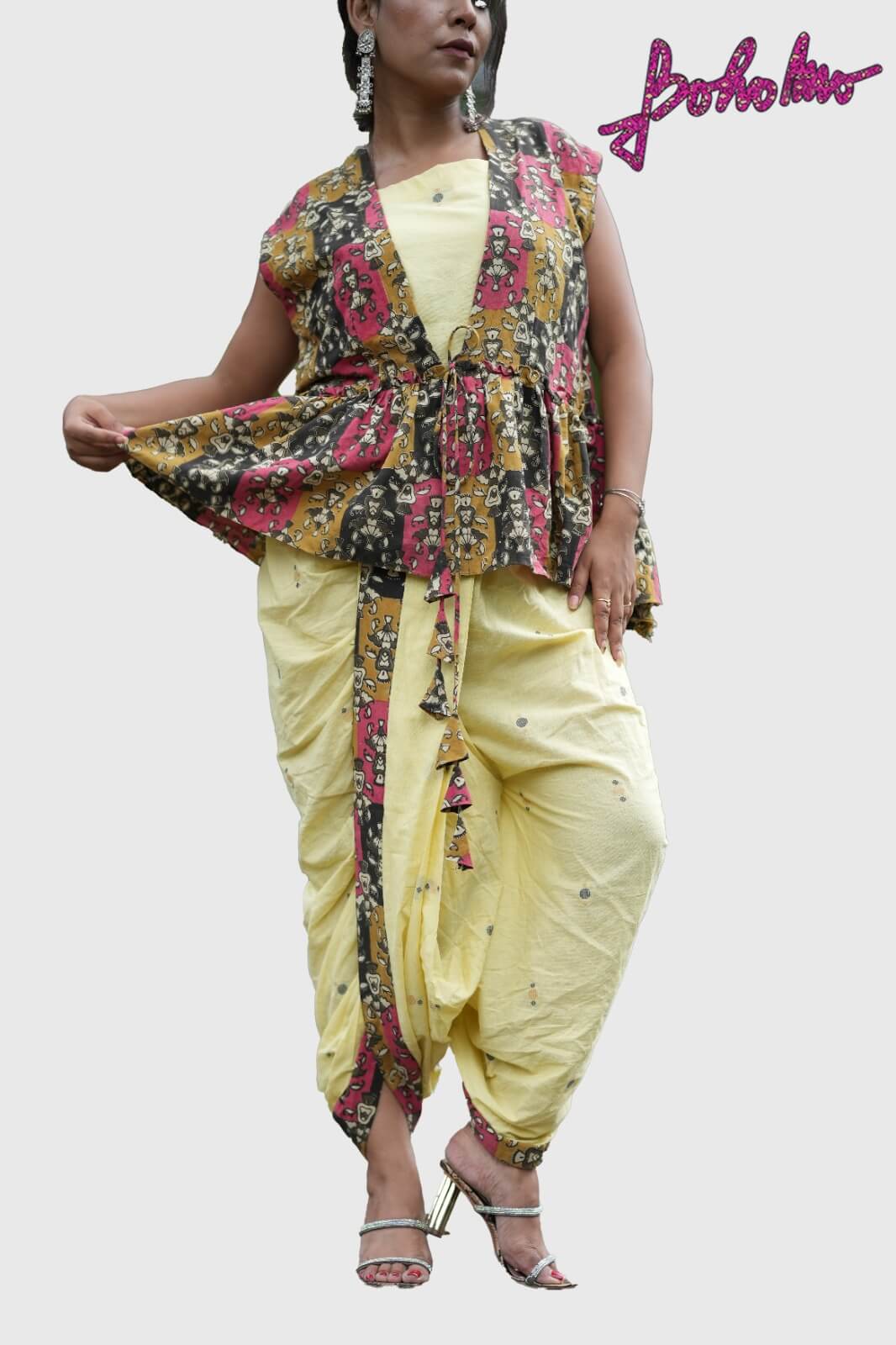 Yellow Jamdani 3 piece 2