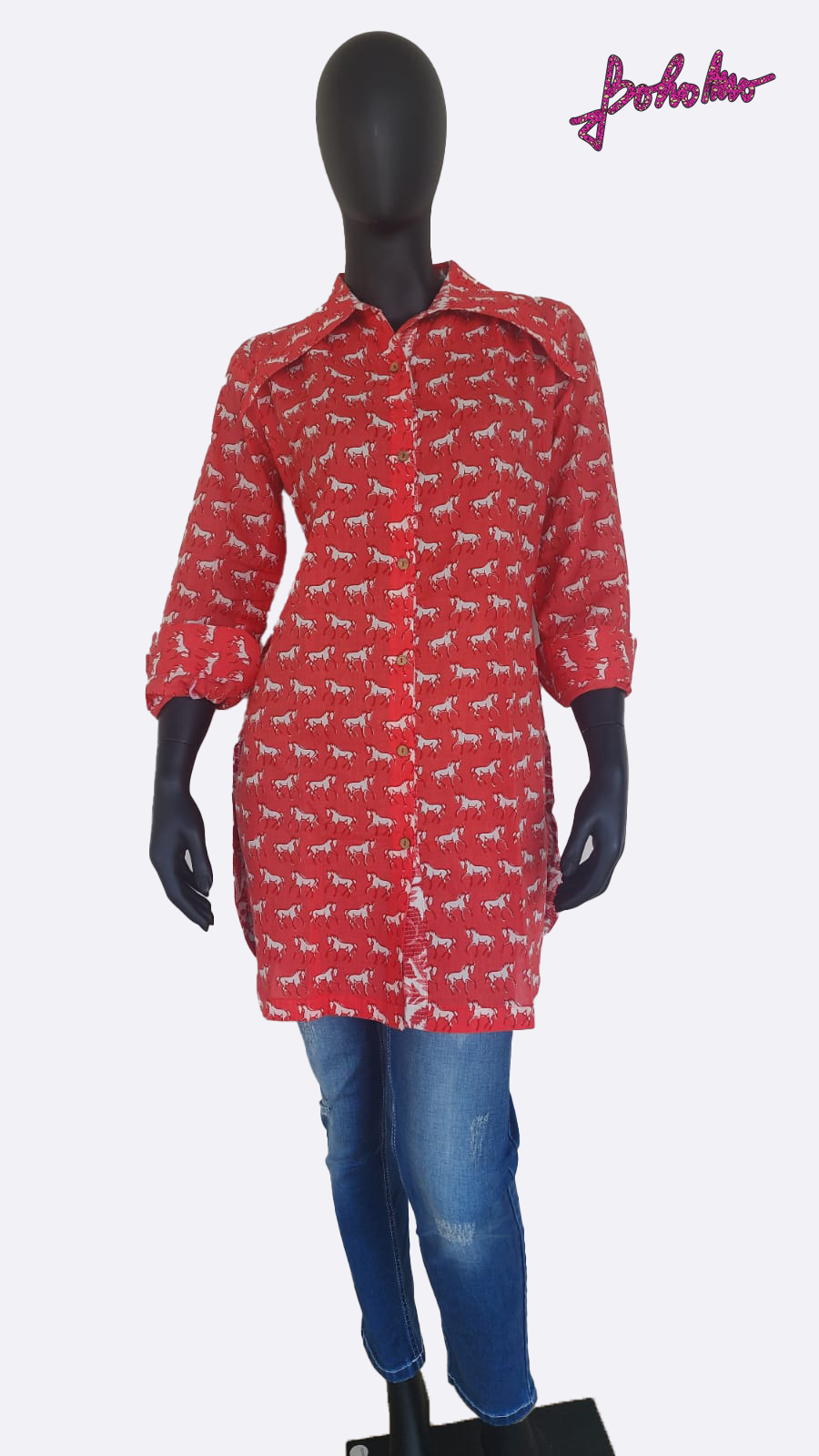 Red Cotton_animal print_2